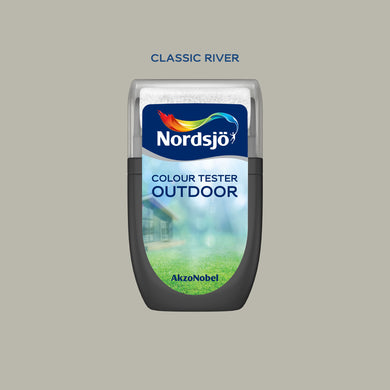 Test af udendørs maling i farven Nordsjö Classic River