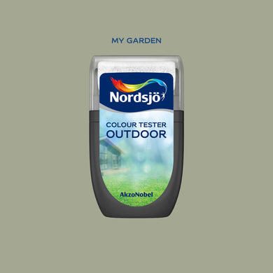 Test af udendørs maling i farven Nordsjö My Garden