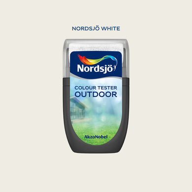 Test af udendørs maling i farven Nordsjö White