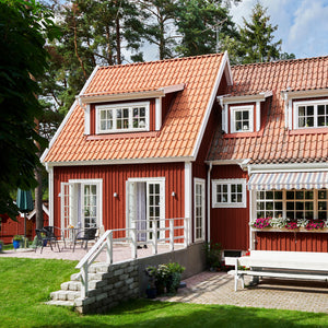 Test af udendørs maling i farven Nordsjö Nordsjö Red